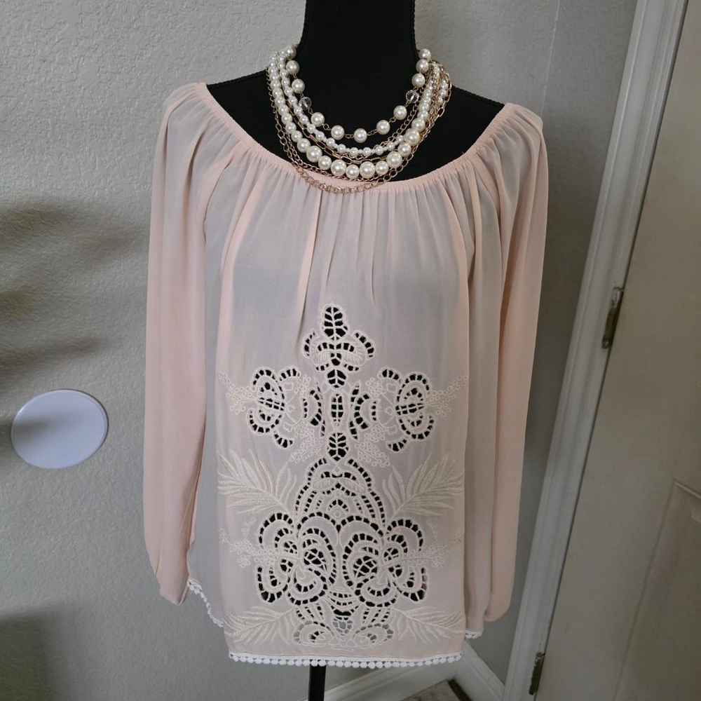 Women's‎ YOUNG LOS ANGELES Blouse Pink/White Size M